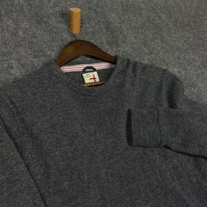 Relwen Mens Long Sleeve Waffle Thermal Shirt Charcoal Gray Cotton Size Medium
